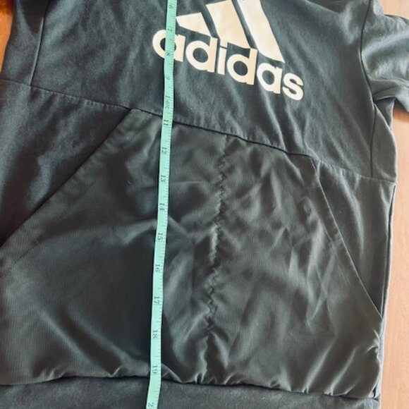 CLEARANCE!  ADIDAS - Men's Short Sleeve Hoodie, Black, Size S - Picture 8 of 10